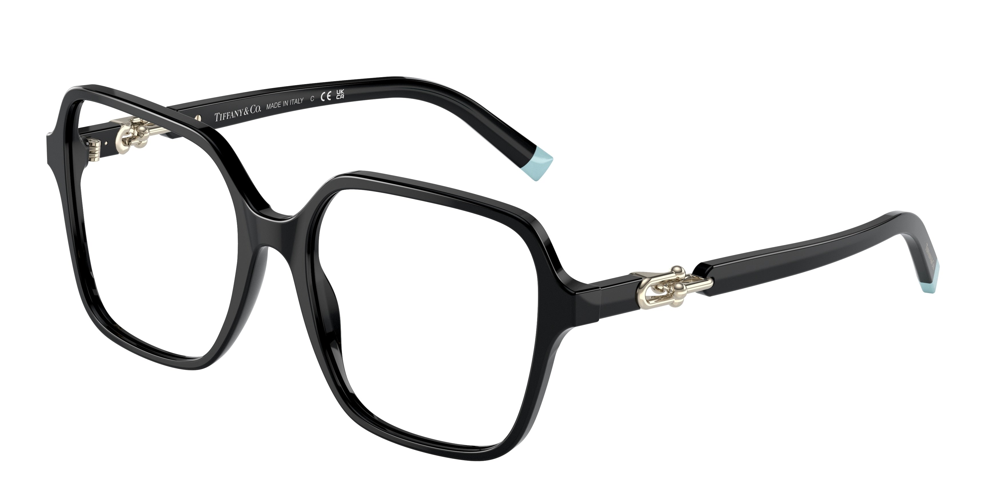 Tiffany TF2230 Square Eyeglasses  8001-Black 54-140-17 - Color Map Black