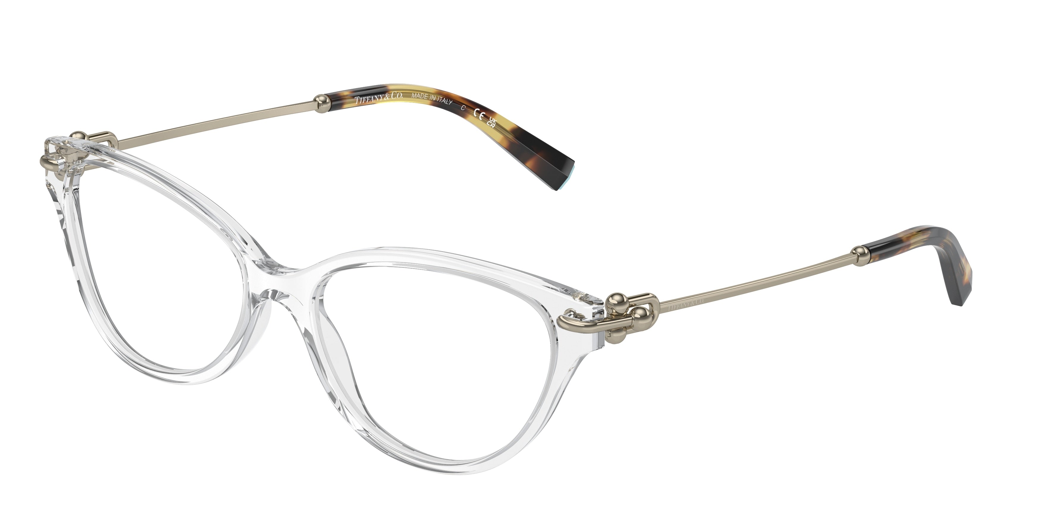 Tiffany TF2231 Cat Eye Eyeglasses  8047-Crystal 54-140-16 - Color Map White