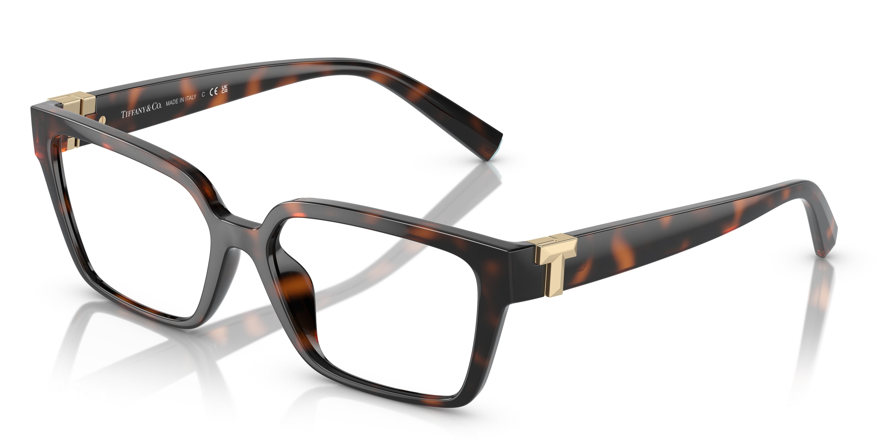Tiffany TF2232U Rectangle Eyeglasses  8015-Havana 55-140-16 - Color Map Tortoise