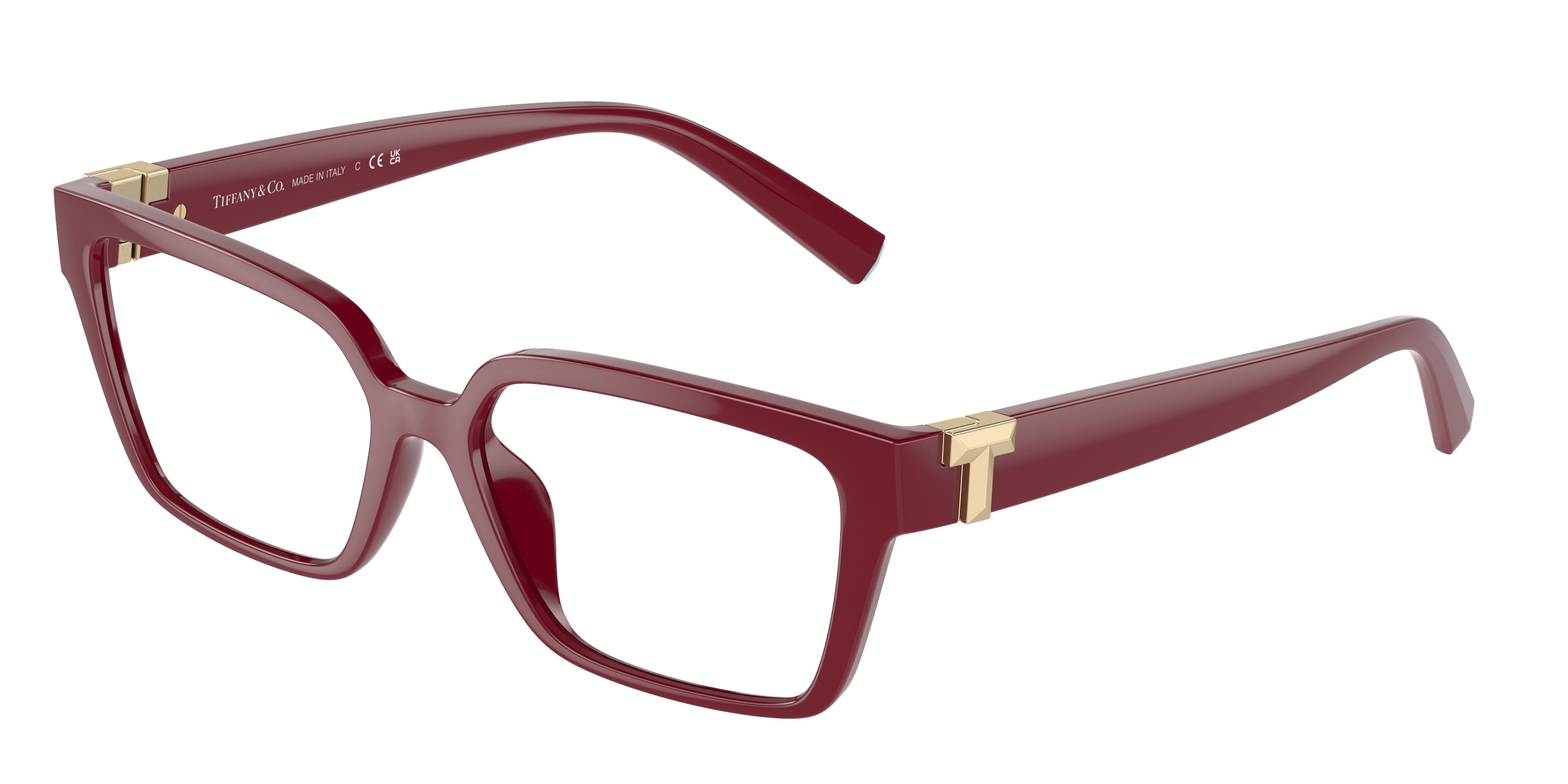 Tiffany TF2232U Rectangle Eyeglasses  8366-Fired Brick 55-140-16 - Color Map Red
