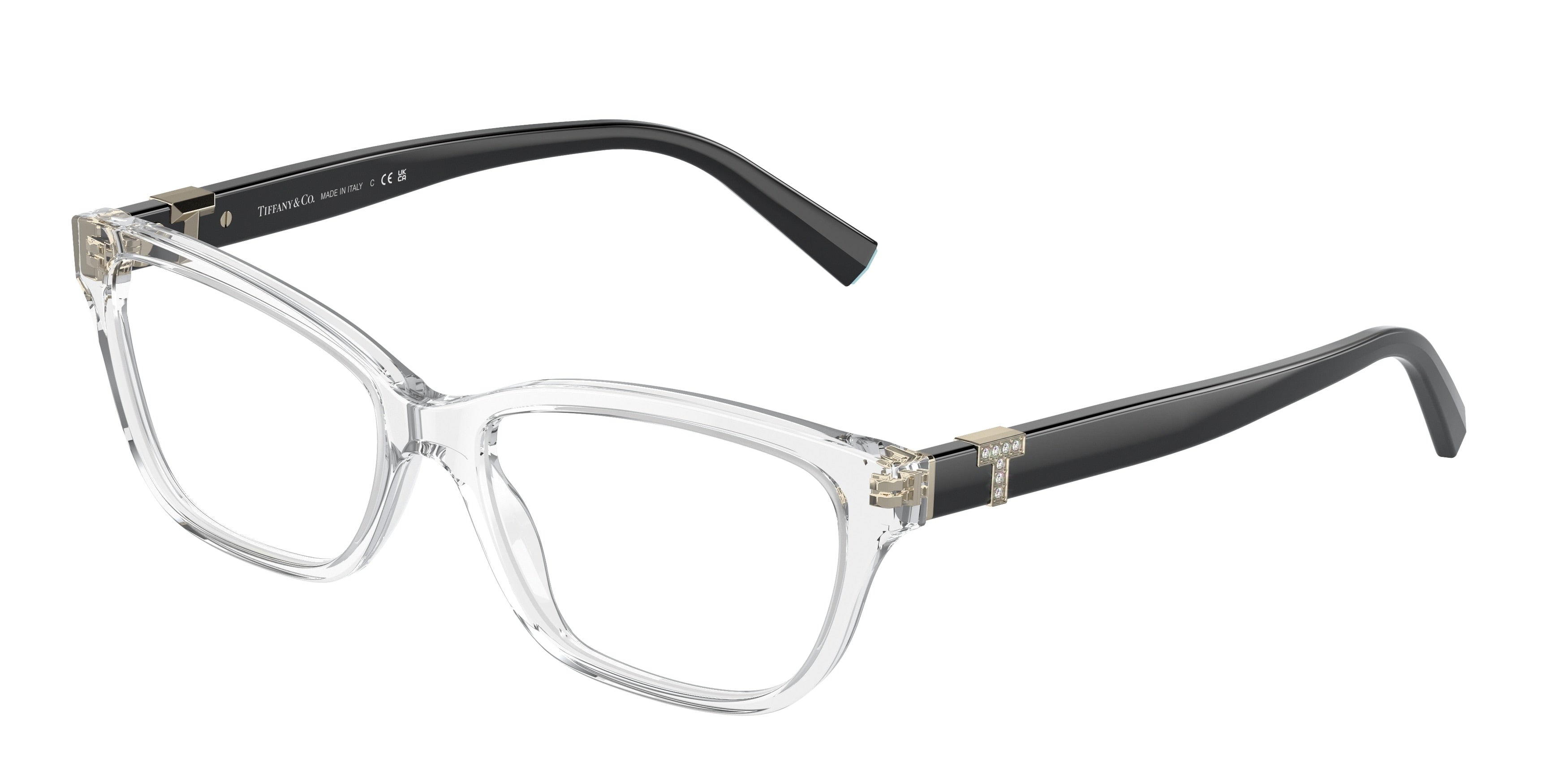Tiffany TF2233BF Pillow Eyeglasses  8047-Crystal 52-140-16 - Color Map White