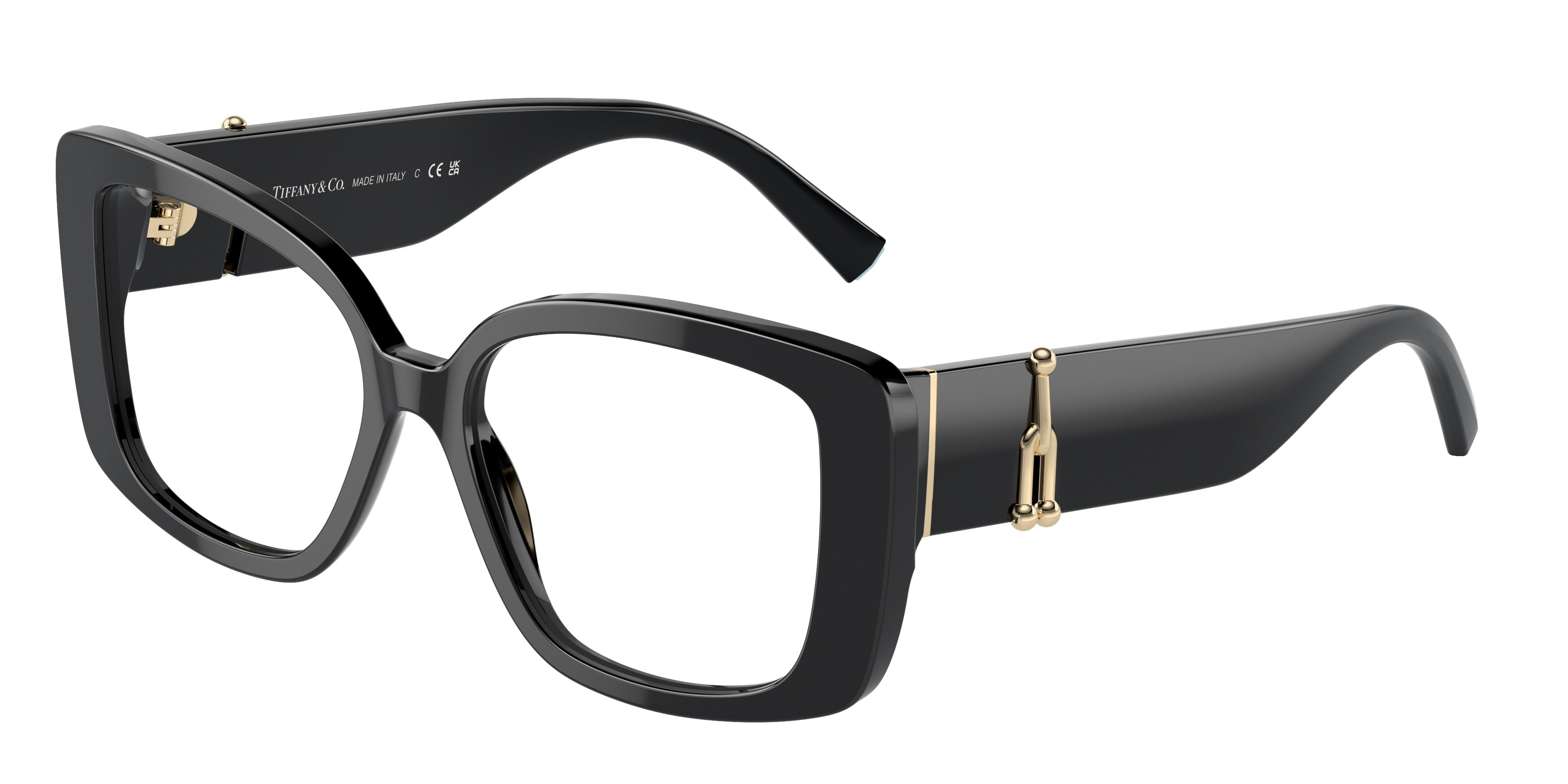Tiffany TF2235F Square Eyeglasses  8001-Black 53-140-16 - Color Map Black