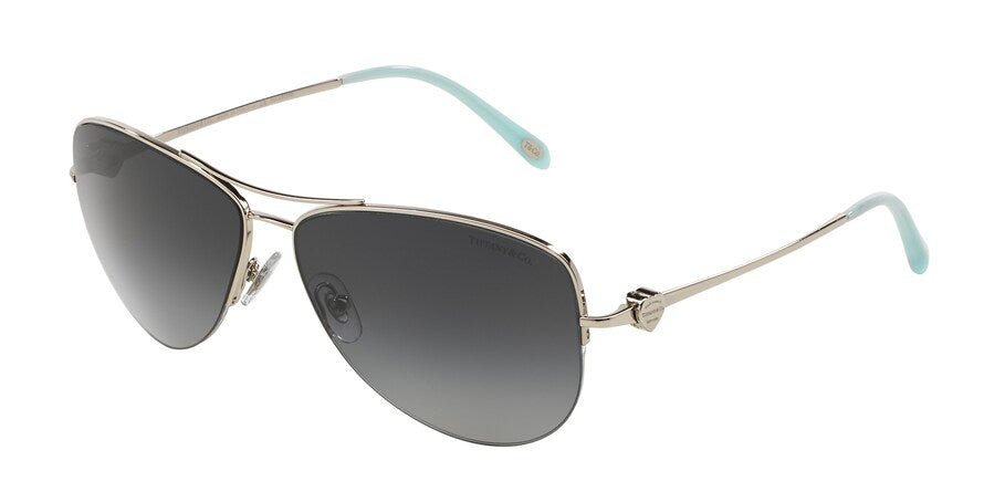 Tiffany TF3021 57 TF3021 Pilot Sunglasses  6037T3-SILVER 60-14-135 - Color Map silver