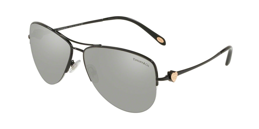 Tiffany TF3021 57 TF3021 Pilot Sunglasses  61056V-BLACK 60-14-135 - Color Map black