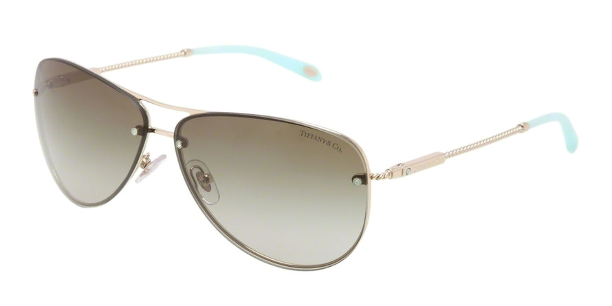 Tiffany TF3039B Pilot Sunglasses  60213M-PALE GOLD 61-11-130 - Color Map gold