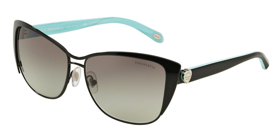 Tiffany TF3050 Cat Eye Sunglasses  60993C-BLACK 58-14-140 - Color Map black