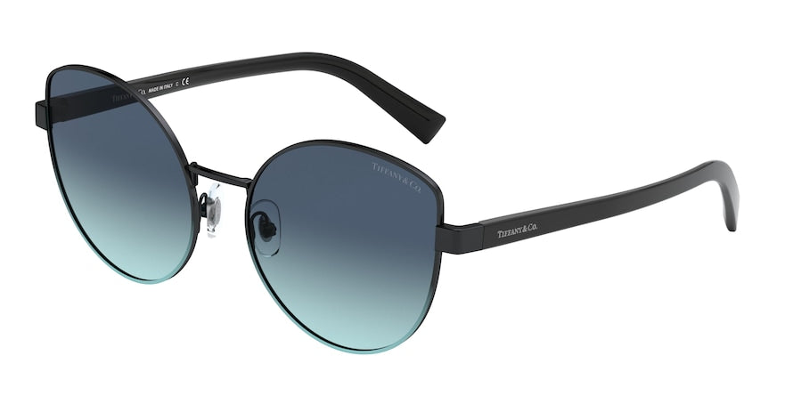 Tiffany TF3068 Irregular Sunglasses  61419S-BLACK GRADIENT BLUE 56-18-140 - Color Map black