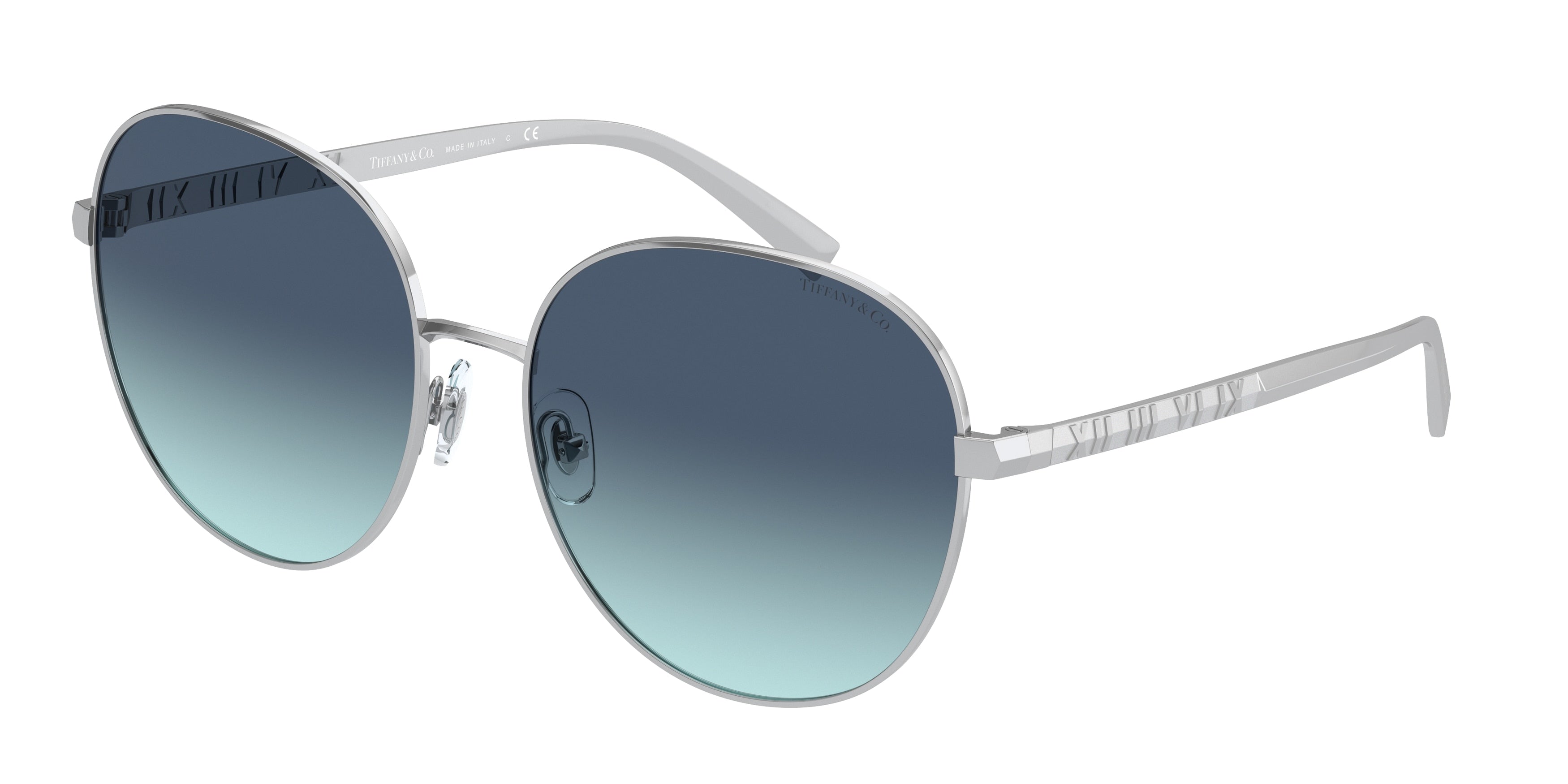 Tiffany TF3079 Round Sunglasses  60019S-Silver 60-140-17 - Color Map Silver