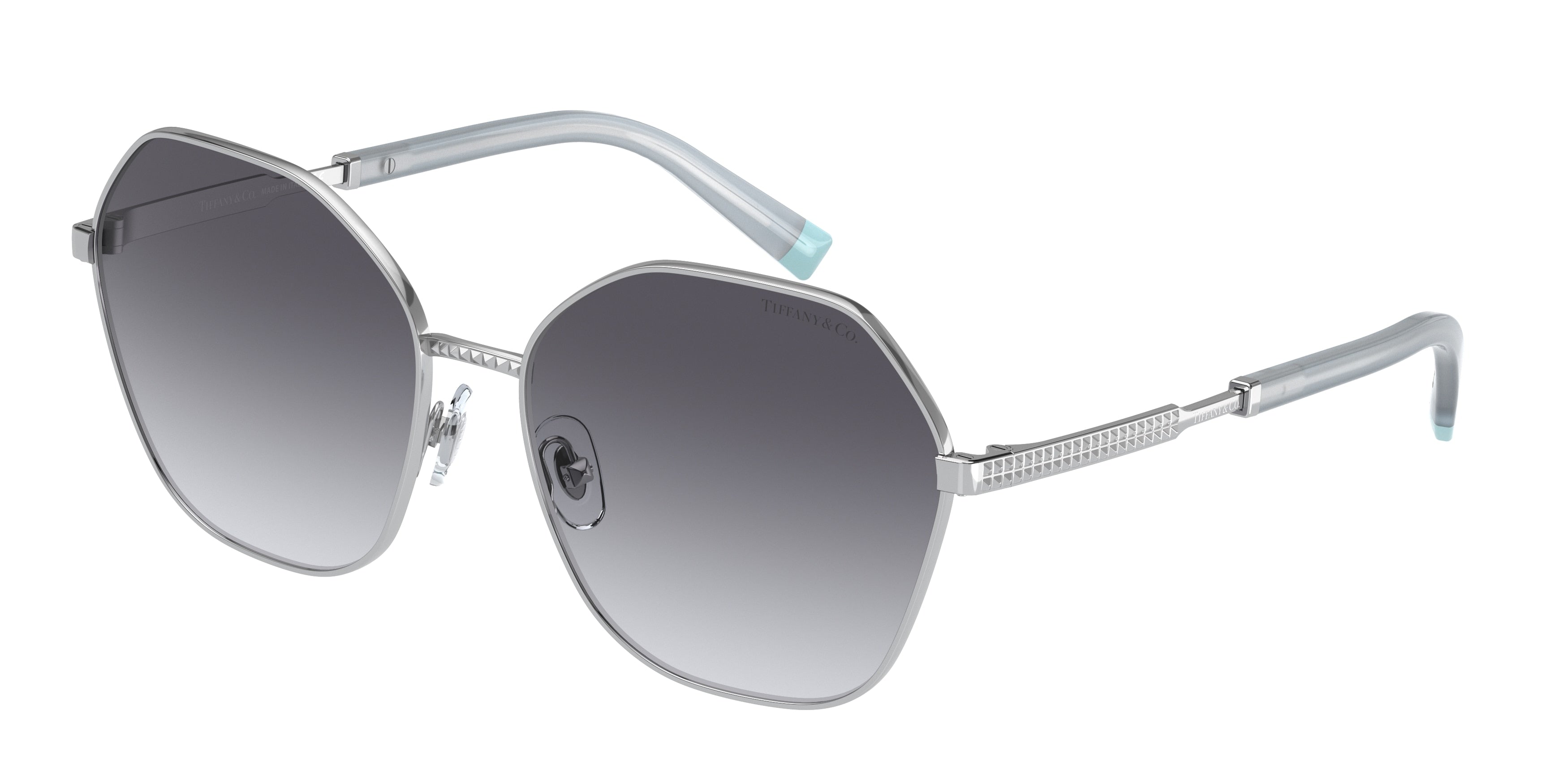 Tiffany TF3081 Irregular Sunglasses  61653C-Silver 58-145-16 - Color Map Silver