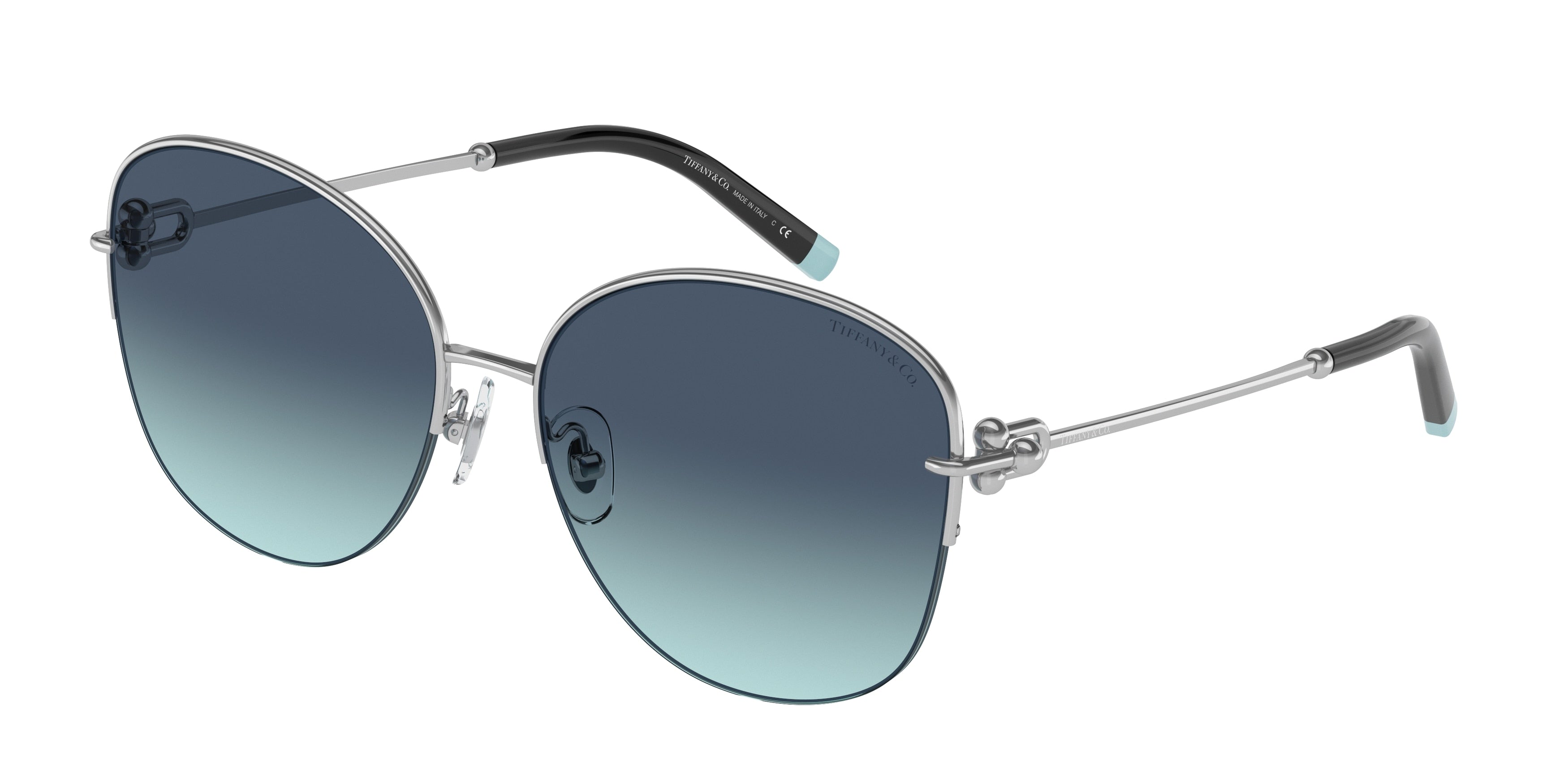 Tiffany TF3082 Rectangle Sunglasses  60019S-Silver 58-140-16 - Color Map Silver