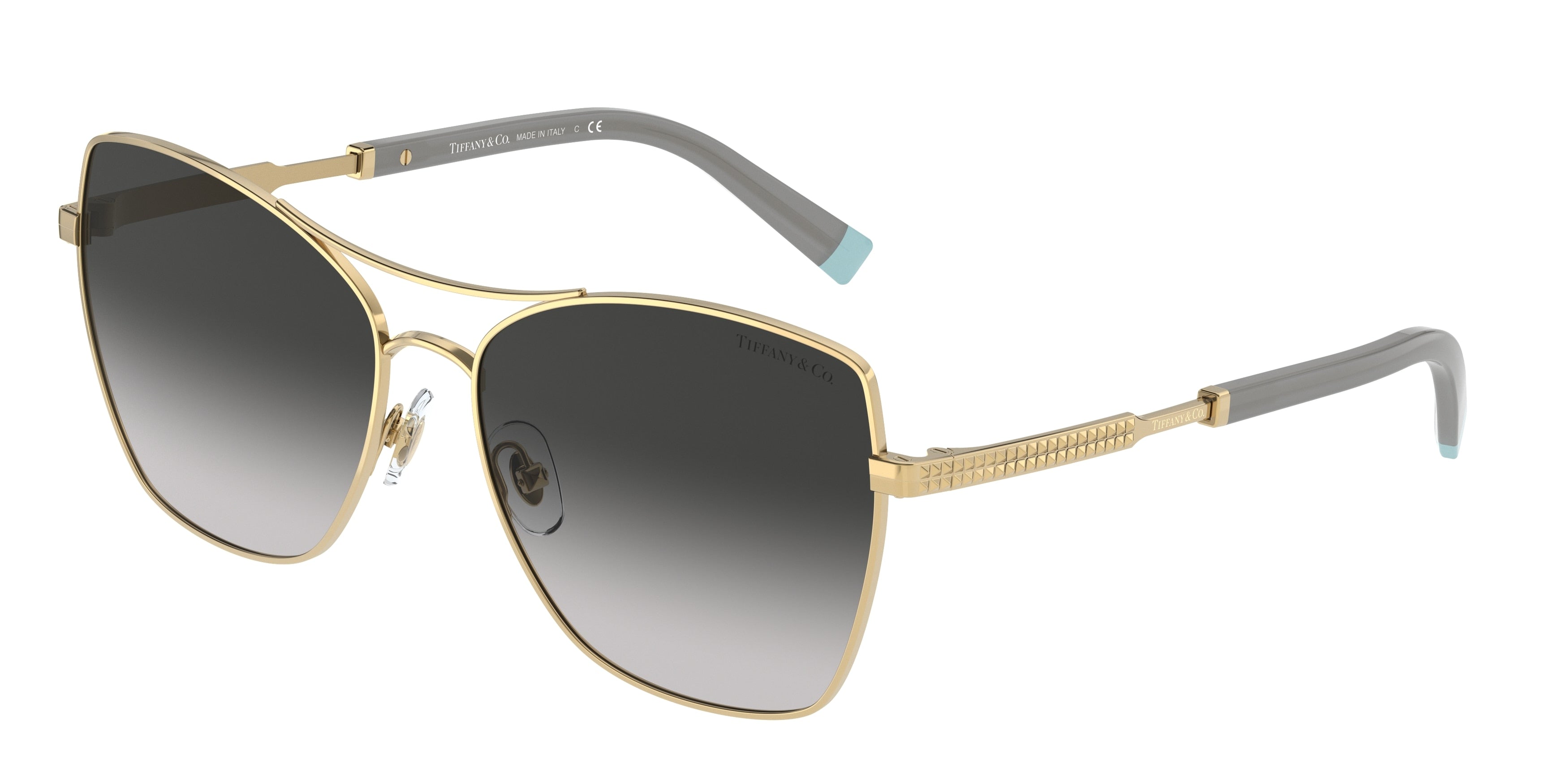 Tiffany TF3084 Square Sunglasses  60023C-Gold 58-145-16 - Color Map Gold