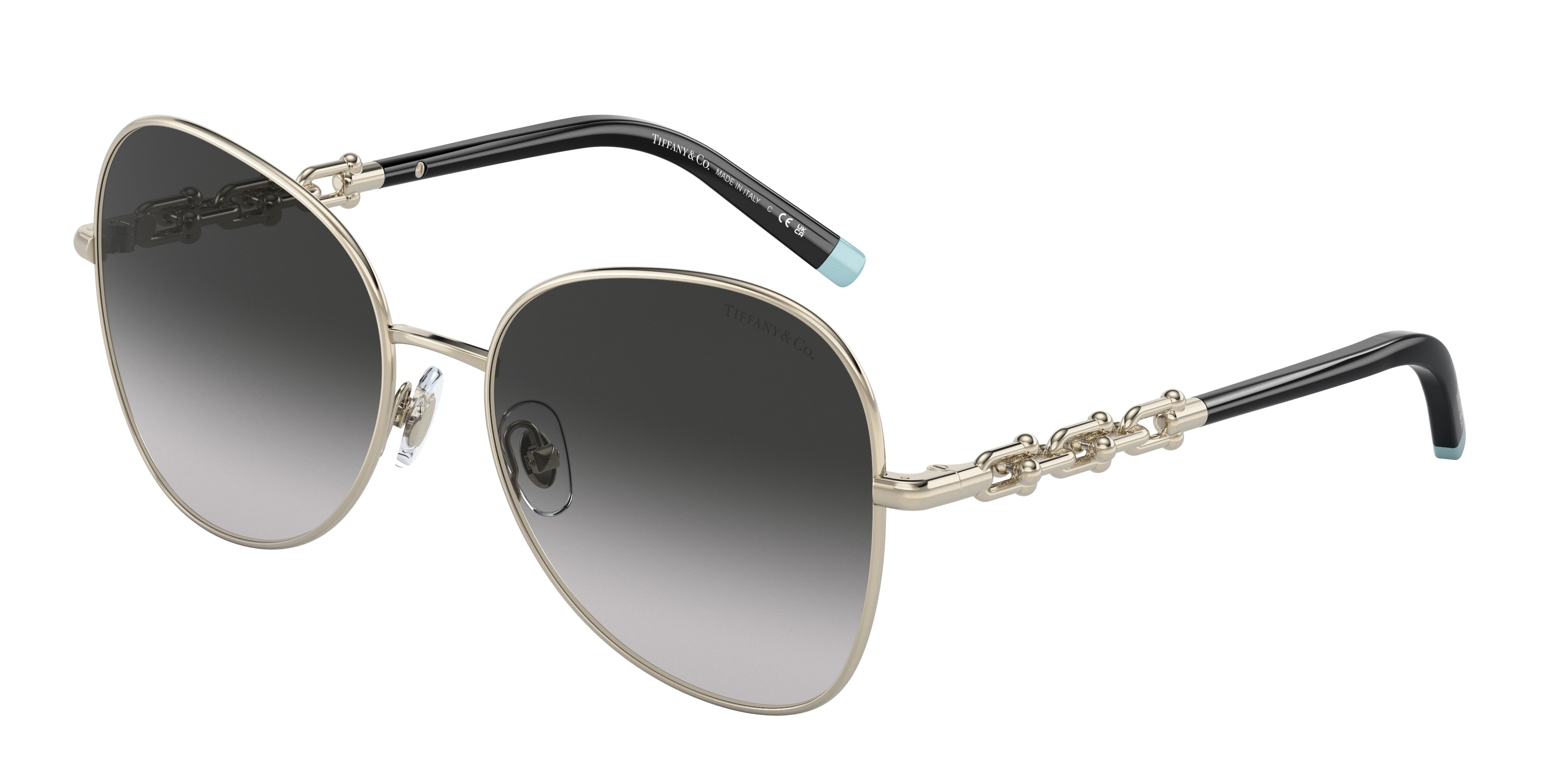 Tiffany TF3086 Pilot Sunglasses  61663C-Pale Gold 57-140-17 - Color Map Gold