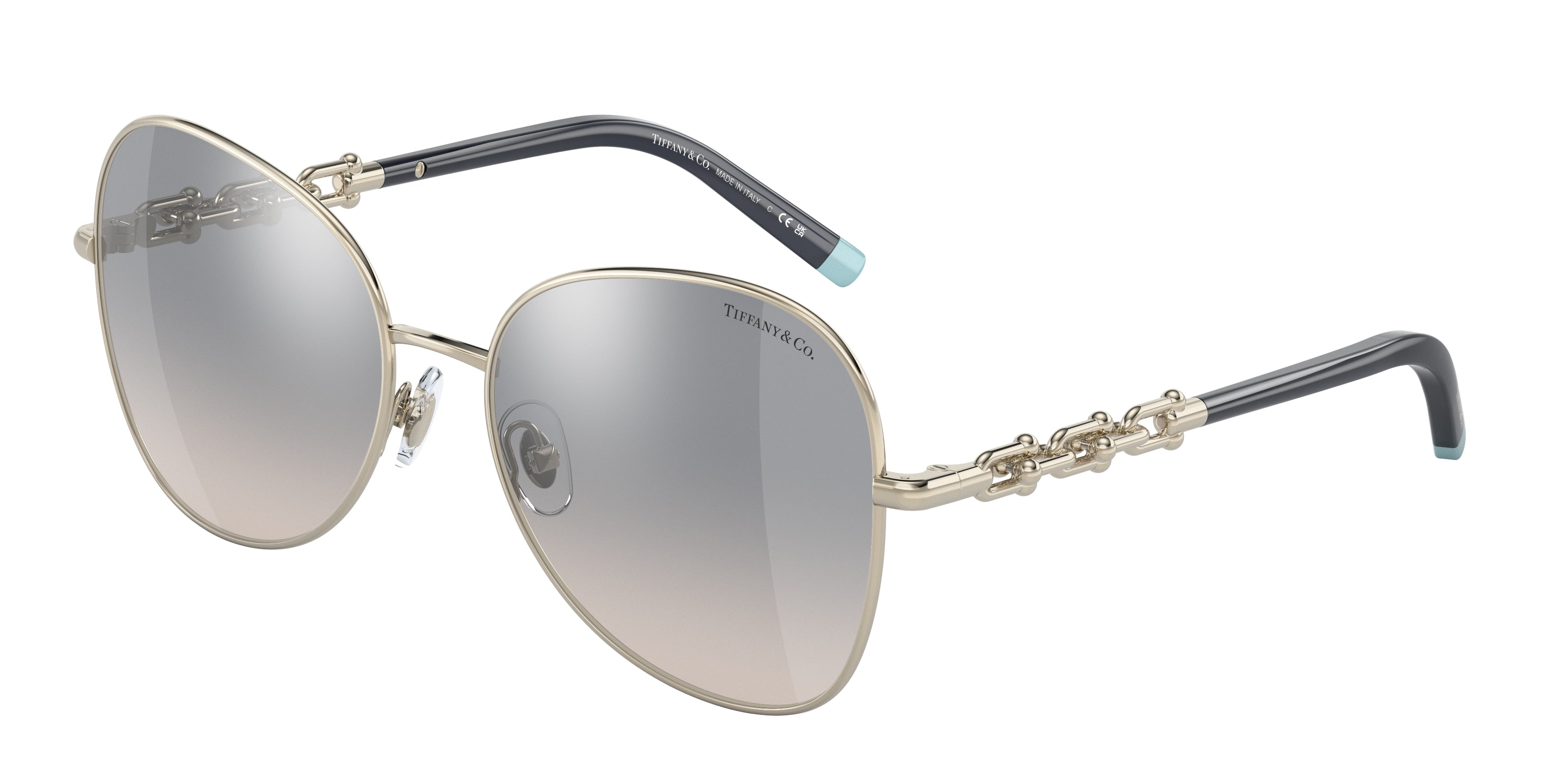 Tiffany TF3086 Pilot Sunglasses  61791U-Pale Gold 57-140-17 - Color Map Gold