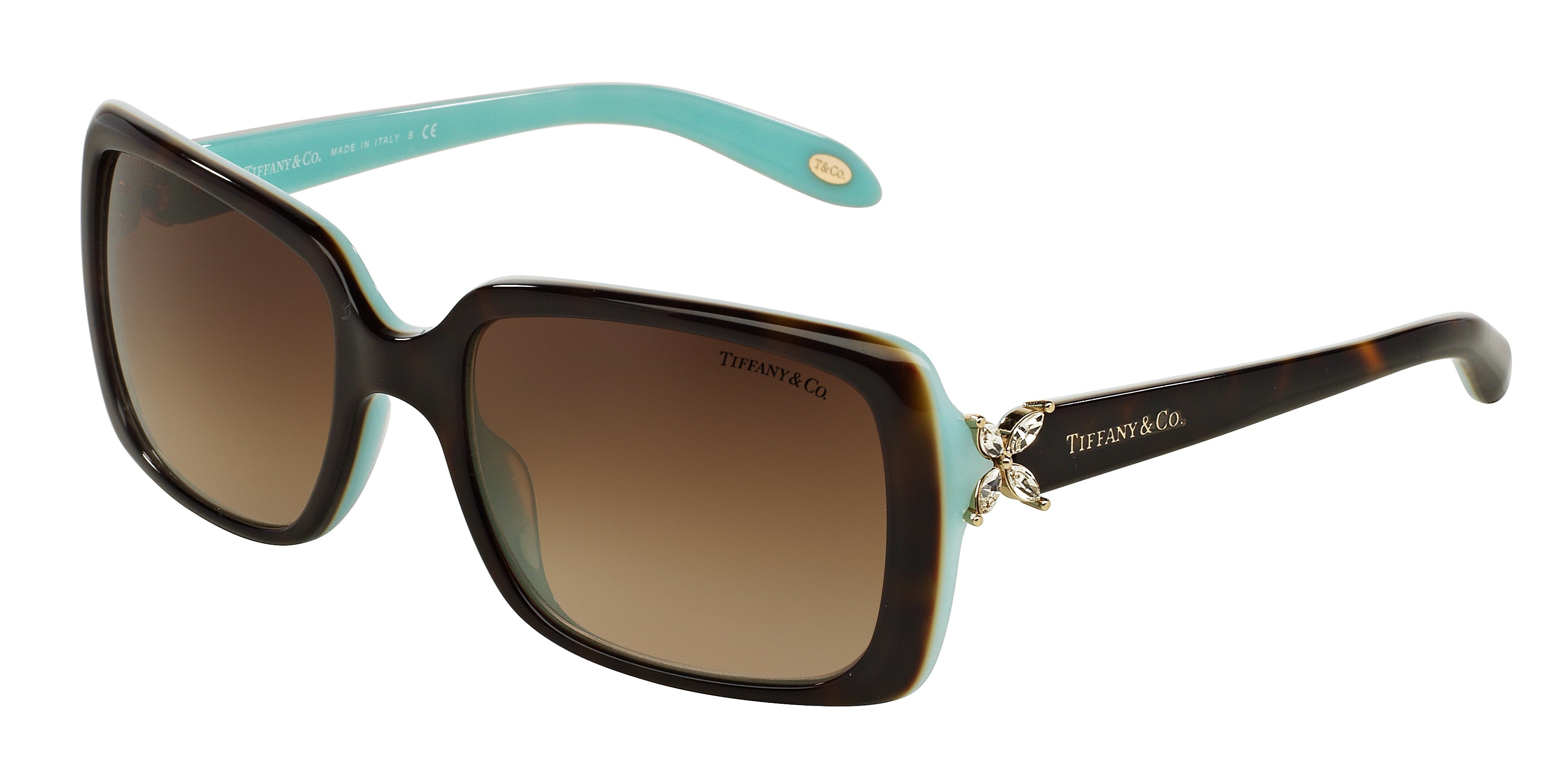 Tiffany TF4047B Rectangle Sunglasses  81343B-Havana 55-130-19 - Color Map Tortoise