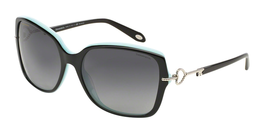 Tiffany TF4101 Square Sunglasses  8055T3-BLACK/BLUE 58-17-135 - Color Map black