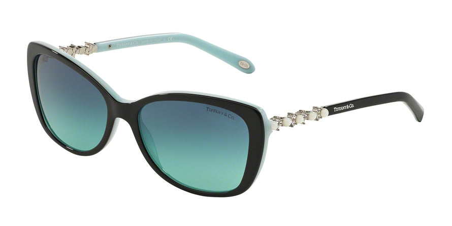 Tiffany TF4103HB Cat Eye Sunglasses  80559S-BLACK/BLUE 56-16-140 - Color Map black