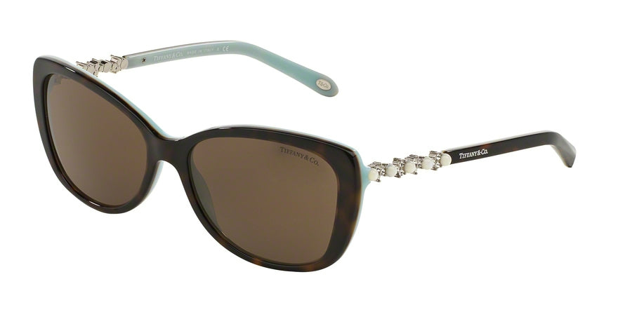 Tiffany TF4103HB Cat Eye Sunglasses  81343G-HAVANA/BLU 56-16-140 - Color Map havana