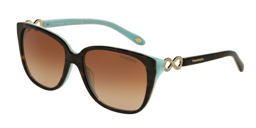 Tiffany TF4111BF Square Sunglasses  81343B-HAVANA/BLUE 57-16-140 - Color Map havana