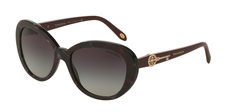 Tiffany TF4118B Oval Sunglasses  82013C-SHELL RED 55-17-140 - Color Map multi