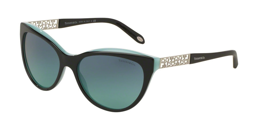Tiffany TF4119 Cat Eye Sunglasses  80559S-BLACK/BLUE 56-16-140 - Color Map black