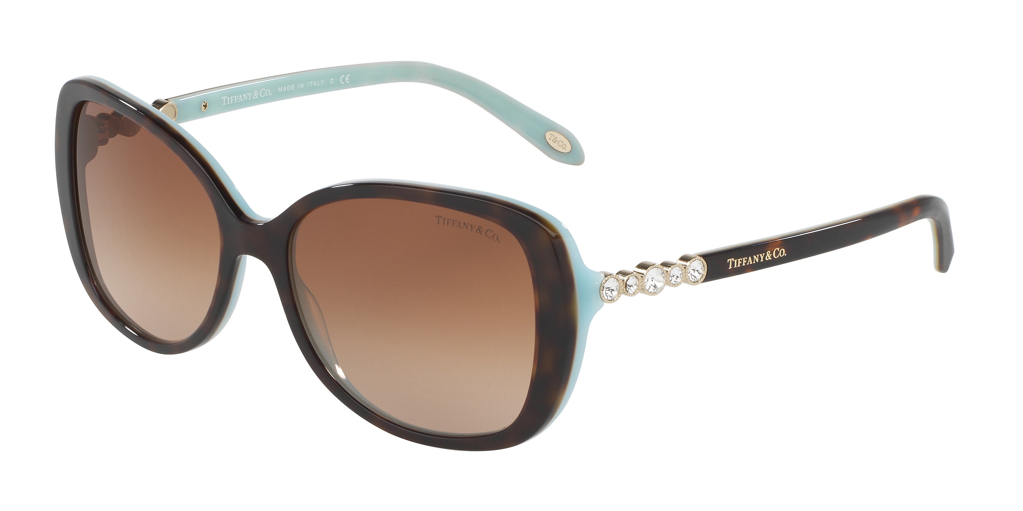 Tiffany TF4121B Rectangle Sunglasses  81343B-Havana 55-140-16 - Color Map Tortoise
