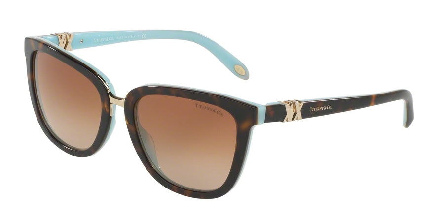 Tiffany TF4123F Square Sunglasses  81343B-HAVANA/BLUE 55-18-140 - Color Map havana