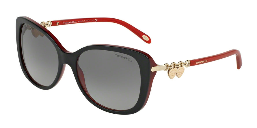Tiffany TF4129 Rectangle Sunglasses  81563C-BLACK/RED 56-17-140 - Color Map black