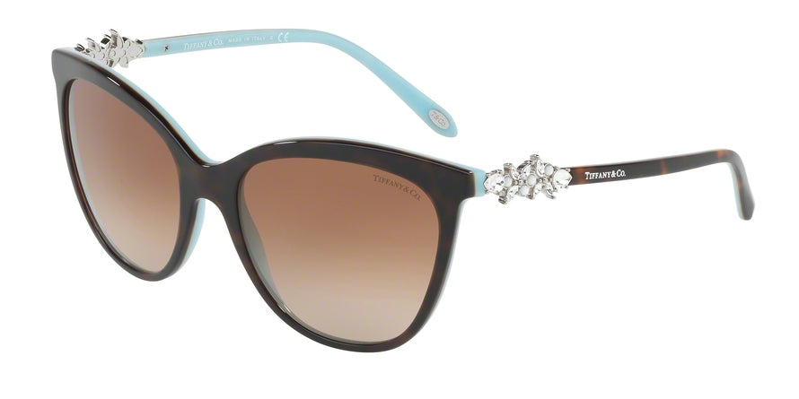 Tiffany TF4131HB Butterfly Sunglasses  81343B-HAVANA/BLUE 56-18-140 - Color Map havana
