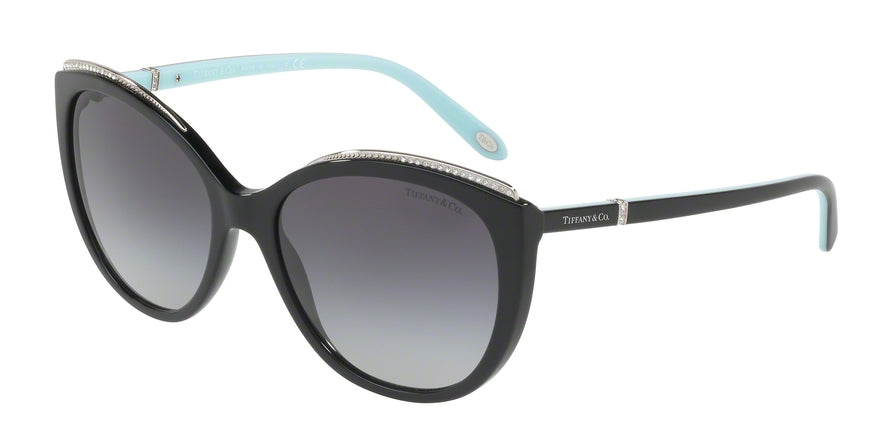 Tiffany TF4134BF Cat Eye Sunglasses  80013C-BLACK 56-17-140 - Color Map black