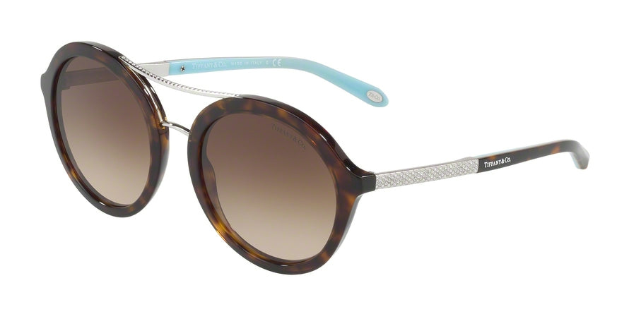 Tiffany TF4136B Round Sunglasses  80153B-DARK HAVANA 52-20-140 - Color Map havana