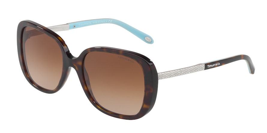 Tiffany TF4137BF Square Sunglasses  80153B-DARK HAVANA 56-18-140 - Color Map havana