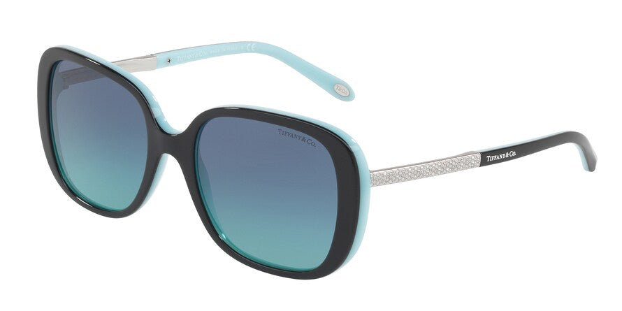 Tiffany TF4137BF Square Sunglasses  80559S-BLACK/BLUE 56-18-140 - Color Map black