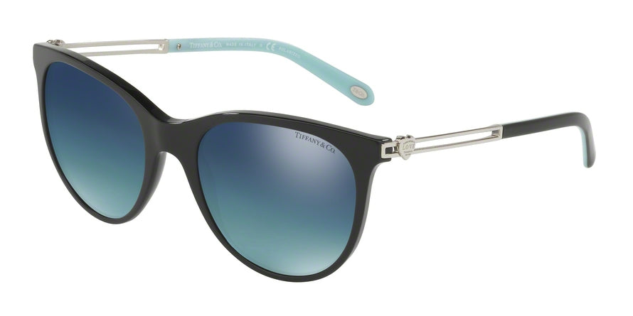 Tiffany TF4139 Square Sunglasses  80014Y-BLACK 55-20-140 - Color Map black