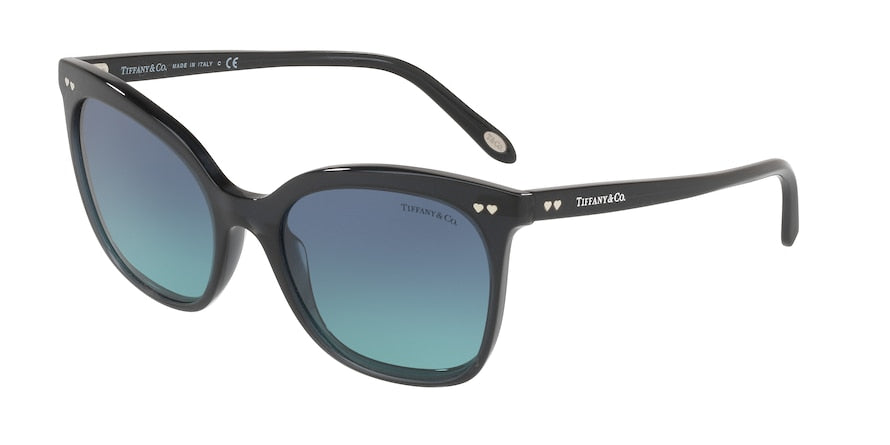 Tiffany TF4140 Square Sunglasses  82329S-BLACK/SILVER SERIGRAPHY 54-19-140 - Color Map black
