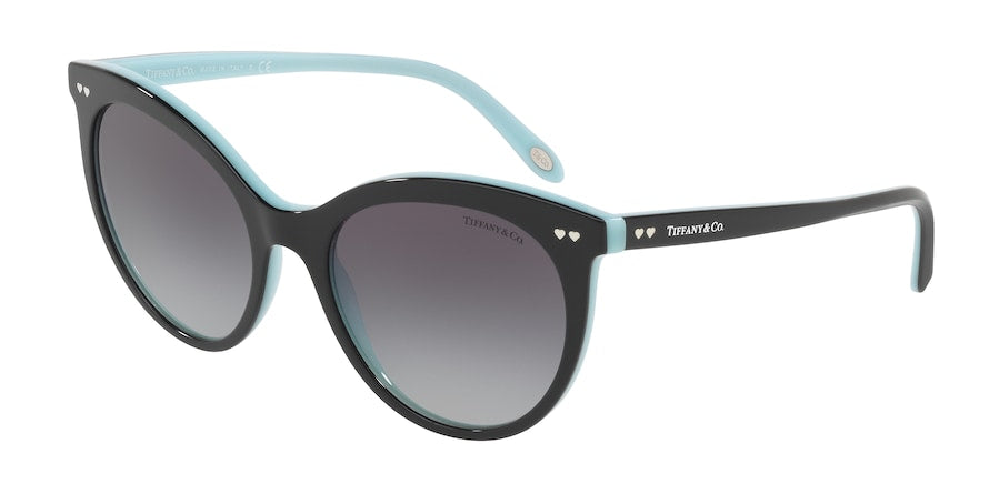 Tiffany TF4141 Cat Eye Sunglasses  80553C-BLACK/BLUE 55-19-140 - Color Map black