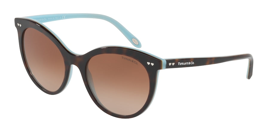 Tiffany TF4141 Cat Eye Sunglasses  81343B-HAVANA/BLUE 55-19-140 - Color Map havana