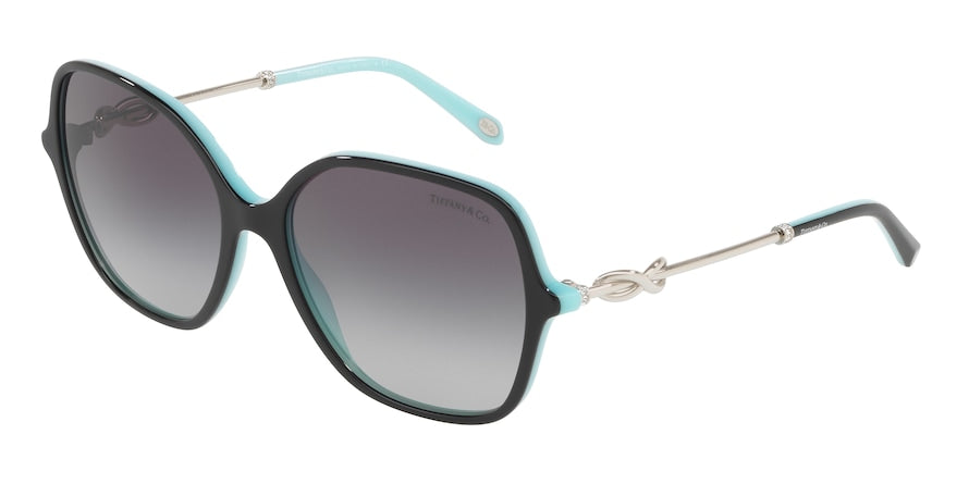 Tiffany TF4145BF Square Sunglasses  80553C-BLACK/BLUE 57-16-140 - Color Map black
