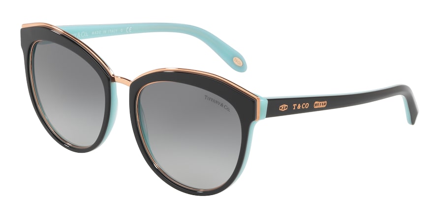 Tiffany TF4146 Phantos Sunglasses  80553C-BLACK/BLUE 56-18-145 - Color Map black
