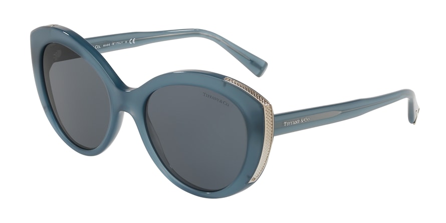 Tiffany TF4151 Cat Eye Sunglasses  82533F-OPAL BLUE 54-18-140 - Color Map blue