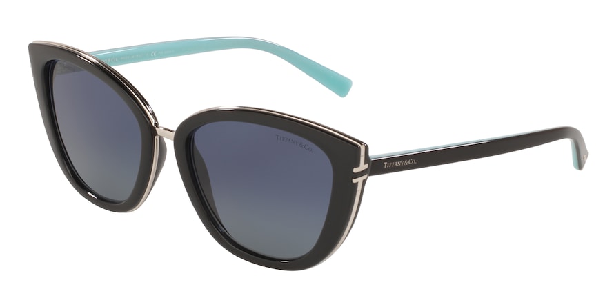 Tiffany TF4152 Cat Eye Sunglasses  80014U-BLACK 55-18-140 - Color Map black