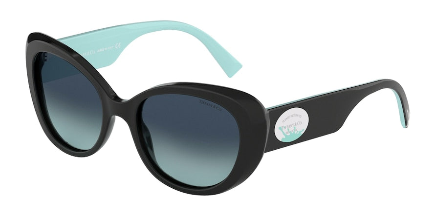 Tiffany TF4153F Oval Sunglasses  80019S-BLACK 54-19-140 - Color Map black