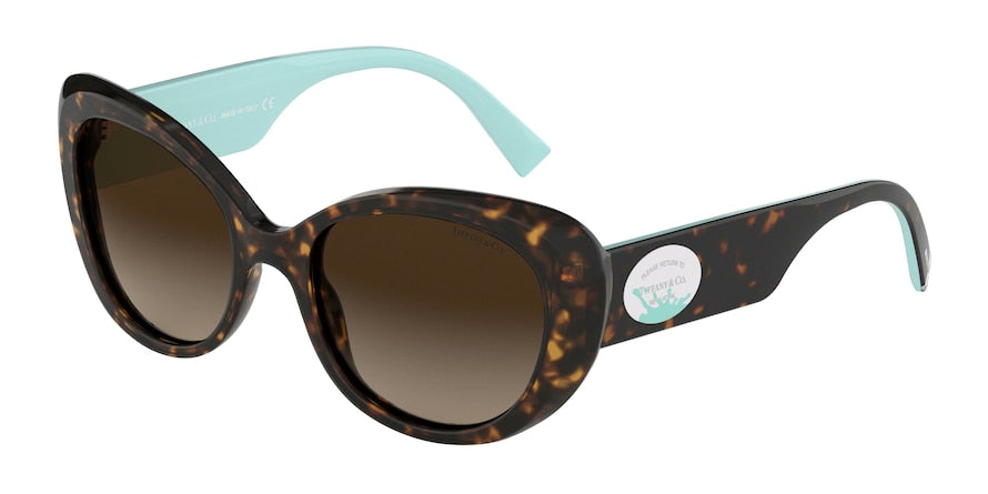 Tiffany TF4153F Oval Sunglasses  80153B-HAVANA 54-19-140 - Color Map havana