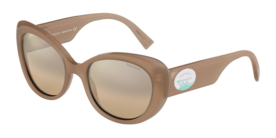 Tiffany TF4153 Oval Sunglasses  82623D-OPAL BEIGE 54-19-140 - Color Map bronze/copper