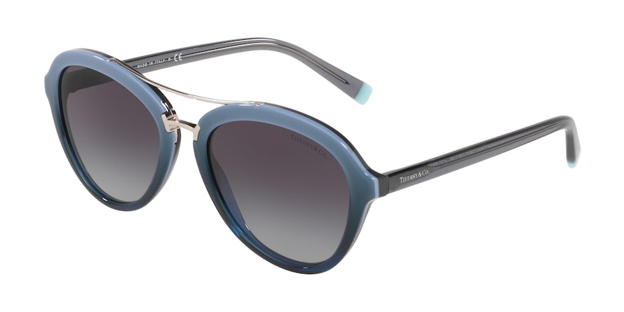 Tiffany TF4157 Pilot Sunglasses  82763C-BLUE GRADIENT TRANSPARENT BLUE 55-18-140 - Color Map blue