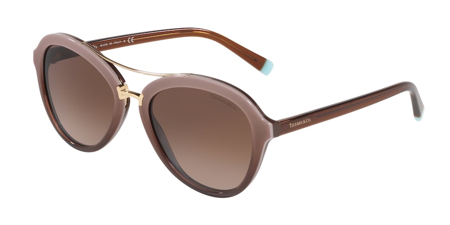 Tiffany TF4157 Pilot Sunglasses  82773B-BROWN GRAD TRANSP BROWN 55-18-140 - Color Map brown