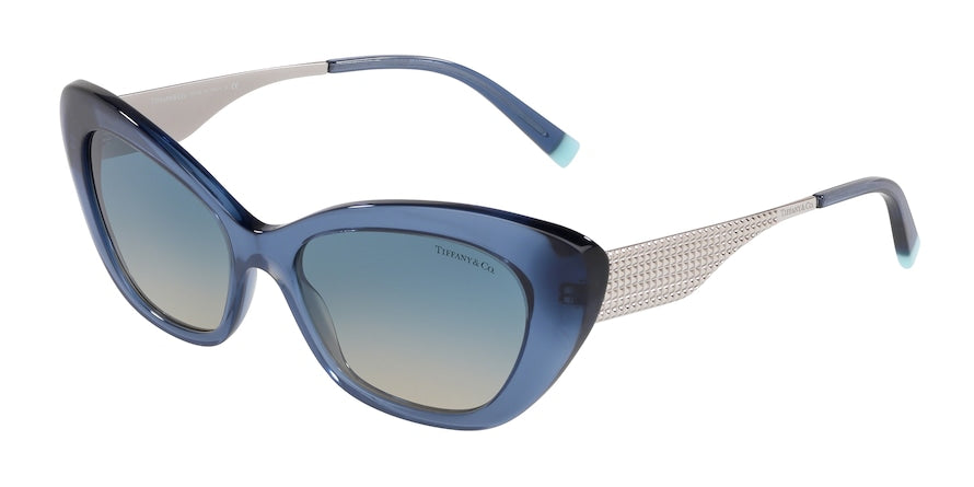 Tiffany TF4158 Cat Eye Sunglasses  82694M-CRYSTAL BLUE 54-17-140 - Color Map blue