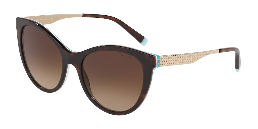 Tiffany TF4159F Butterfly Sunglasses  82753B-HAVANA/CRYSTAL BLUE 55-18-140 - Color Map havana