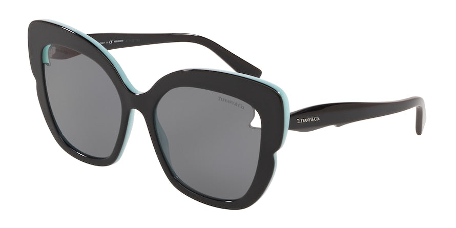 Tiffany TF4161 Square Sunglasses  805581-BLACK/BLUE 56-17-140 - Color Map black