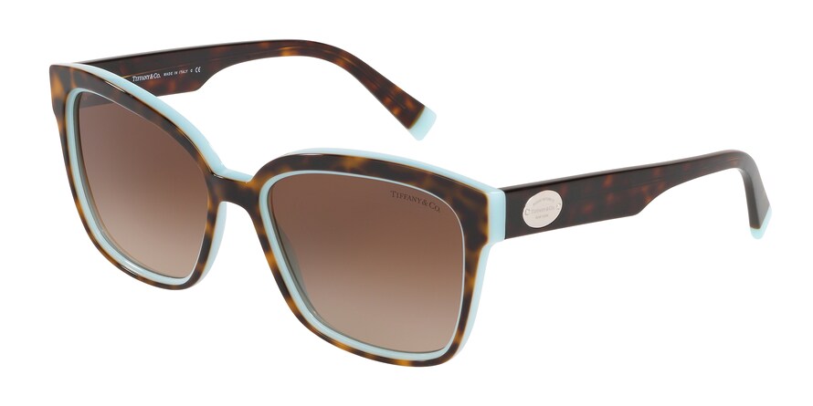 Tiffany TF4162F Square Sunglasses  82893B-HAVANA/BLUE 56-17-140 - Color Map havana