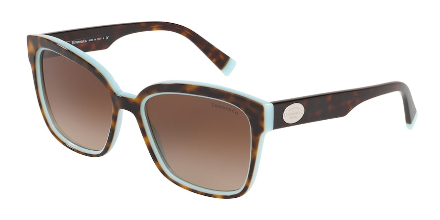 Tiffany TF4162 Square Sunglasses  82893B-HAVANA/BLUE 56-17-140 - Color Map havana